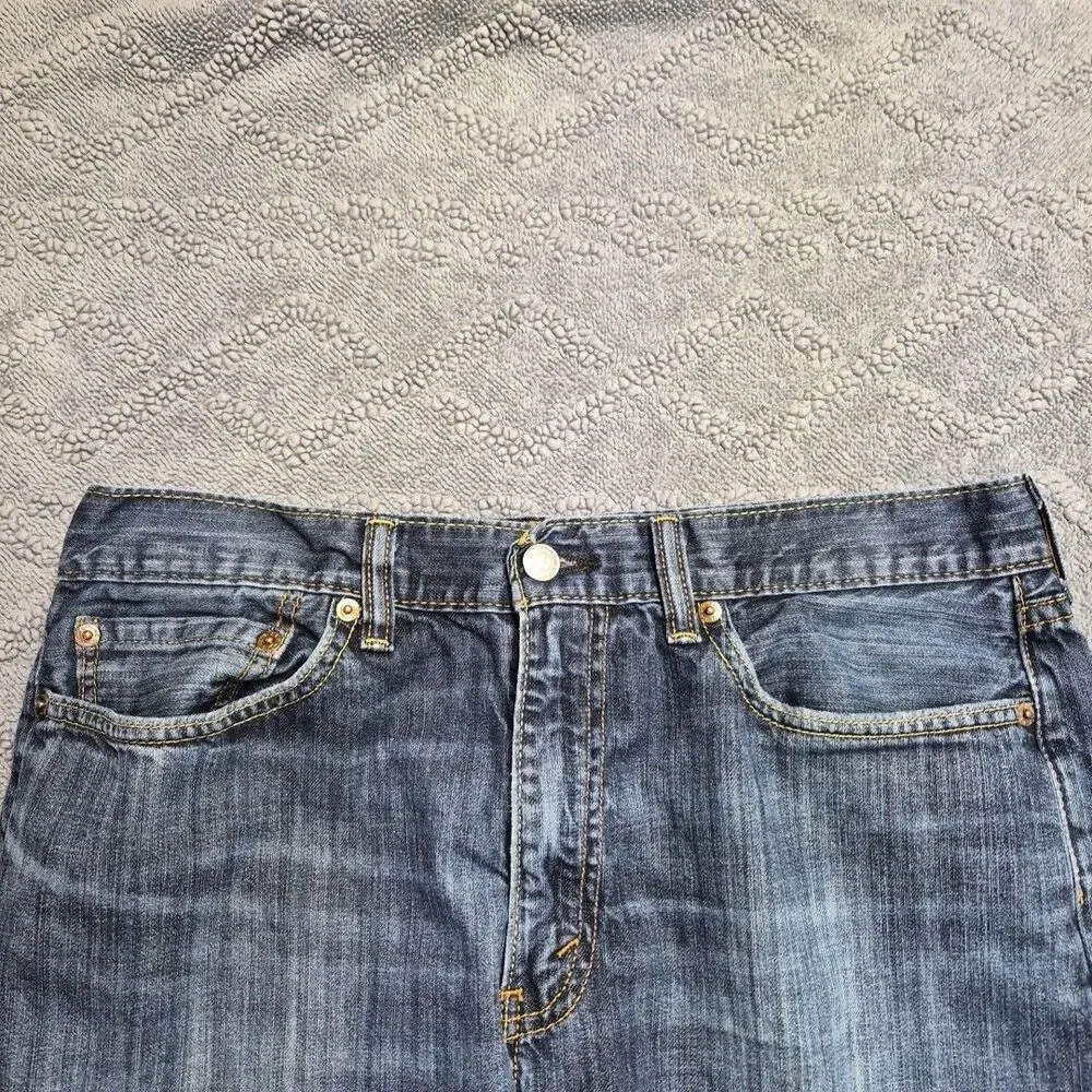 Levis 514 Mens Blue Jeans Size 34x34 Straight Leg Denim Pants Medium Dark Wash